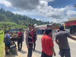 Patroli Siang Sat Samapta Polres Tator Jaga Kamtibmas dan Berikan Imbauan kepada Masyarakat