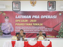 Polres Tator Gelar Lat Pra Ops Lilin 2025, Tingkatkan Profesionalisme Jelang Nataru