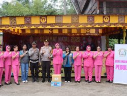 Kapolres Tana Toraja dan Ketua Bhayangkari Kunjungi Pospam, Beri Semangat Personel