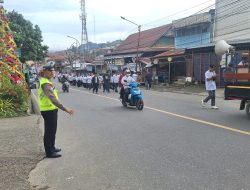 Aman dan Lancar, Polres Tana Toraja Amankan Jalan Sehat Kerukunan Bernuansa Ekologis