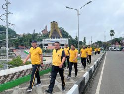 Jaga Kebugaran Personel, Polres Tana Toraja Gelar Olahraga Bersama