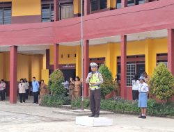 Ops Keselamatan Pallawa 2026, Sat Lantas Polres Tana Toraja Edukasi Pelajar Lewat Police Goes To School